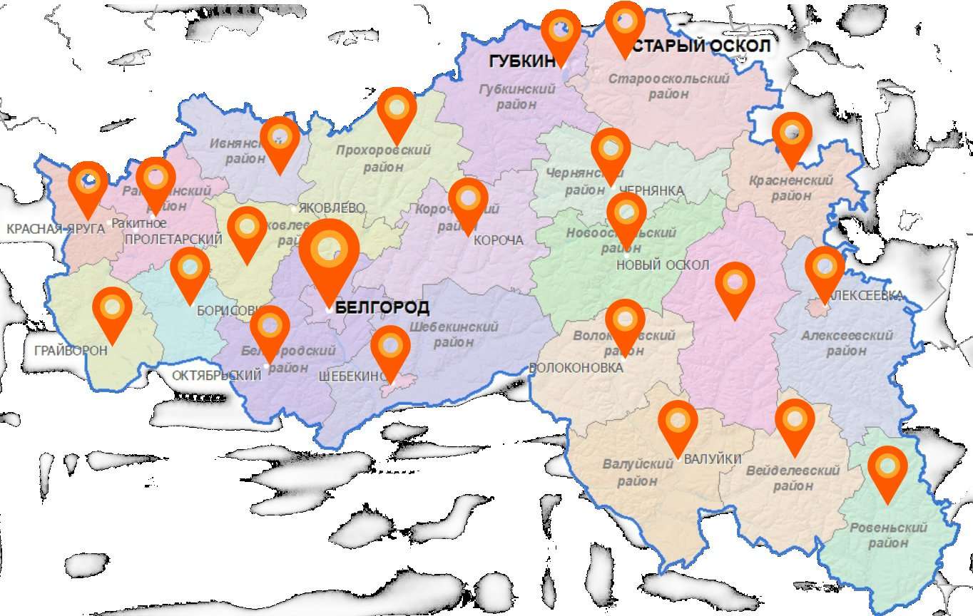 Карта белгород губкина 30