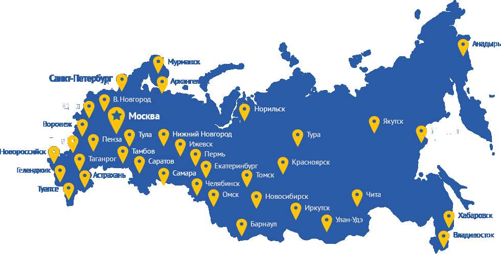 Карта отделений новая почта