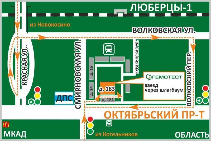 Гемотест балашиха карта